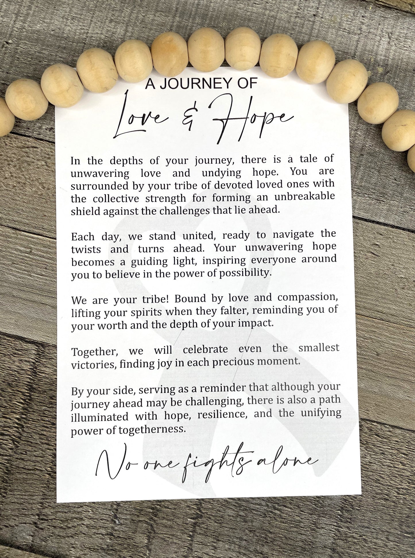 Ribbon Story Ornament: A Journey Of Love & Hope