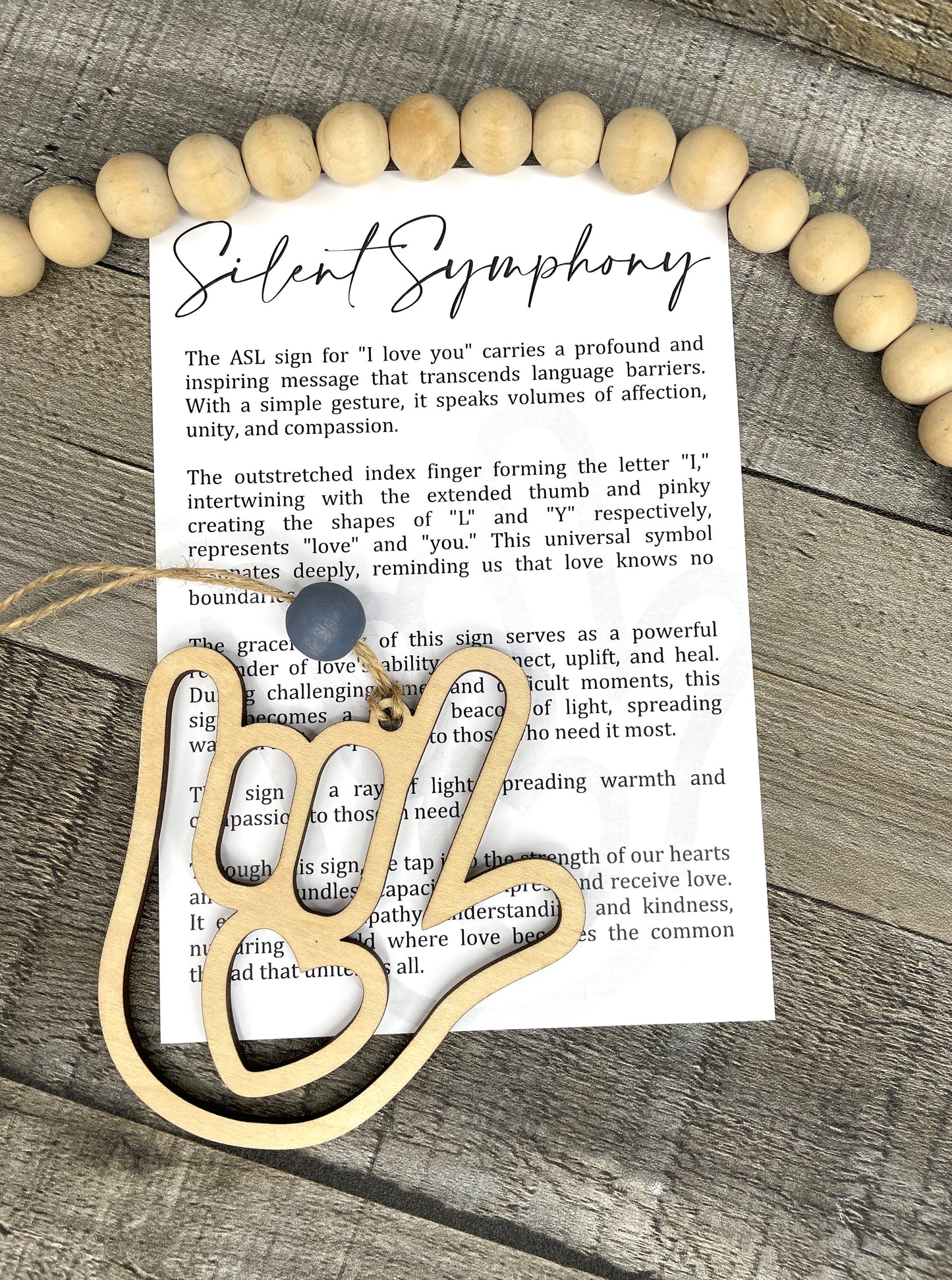 I Love You ASL Story Ornament: Silent Symphony