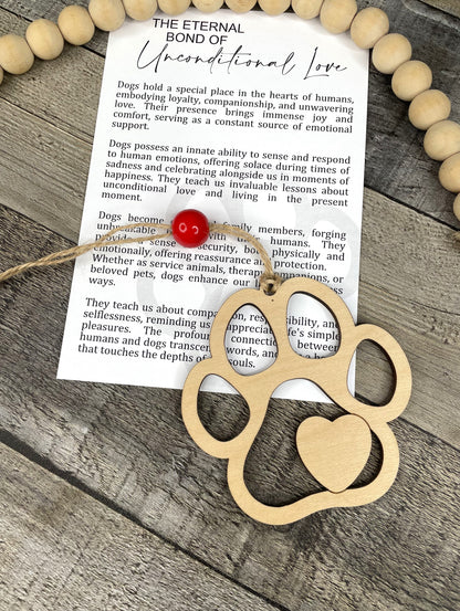 Dog Story Ornament: Unconditional Love