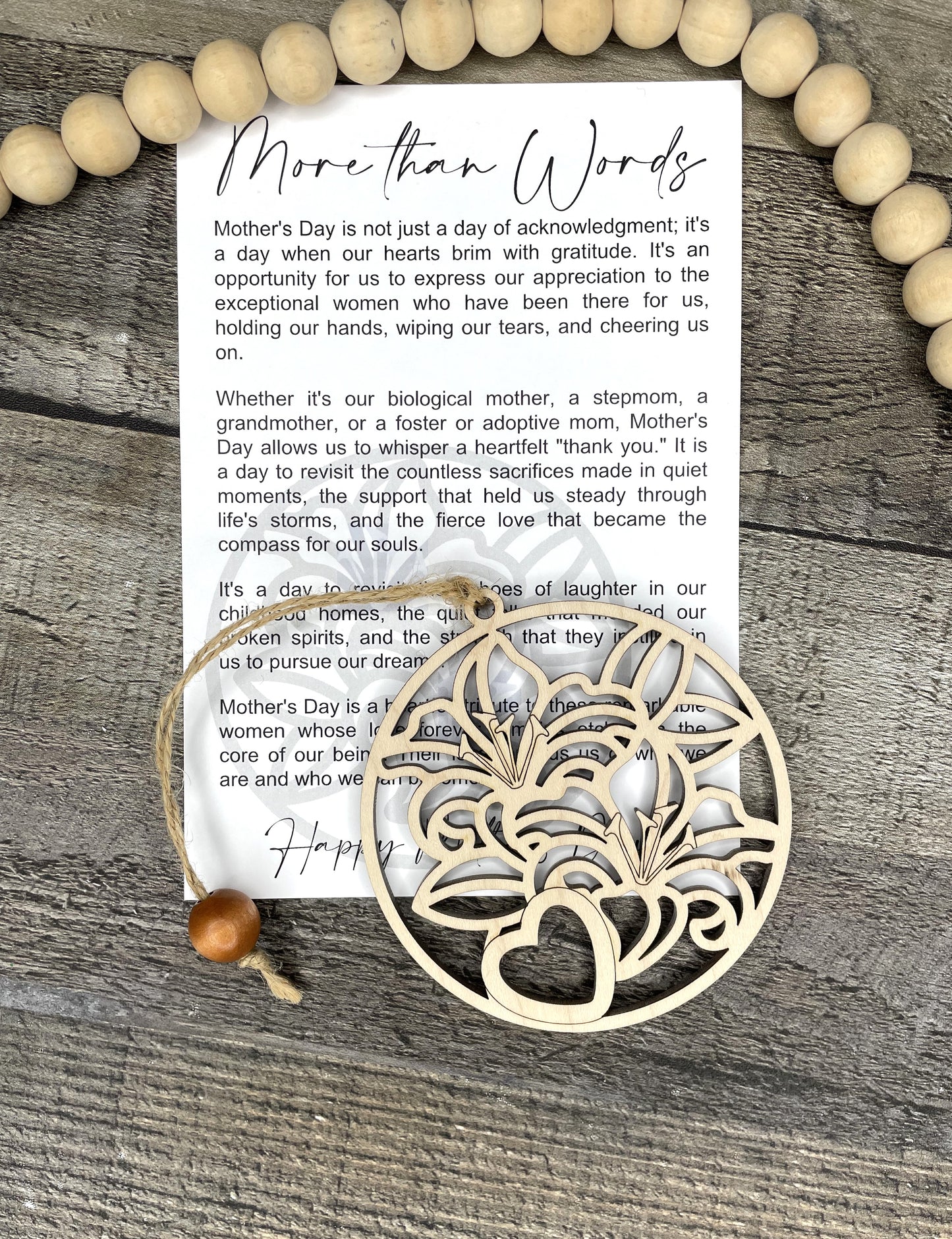 Mother's Day Story Ornament: More Than Words