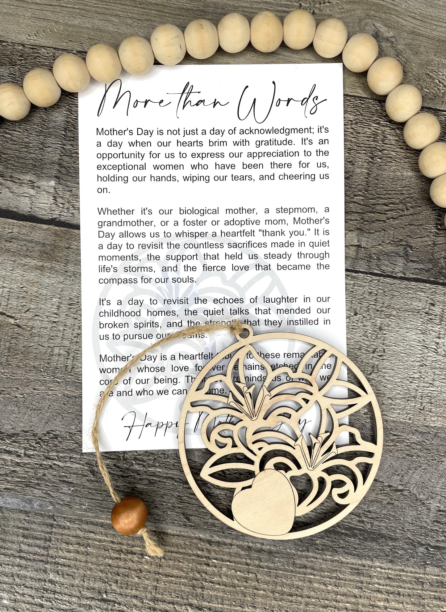 Mother's Day Story Ornament: More Than Words