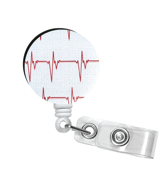 EKG Tracing Badge Reel