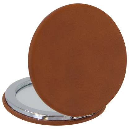 Leatherette Compact Mirror