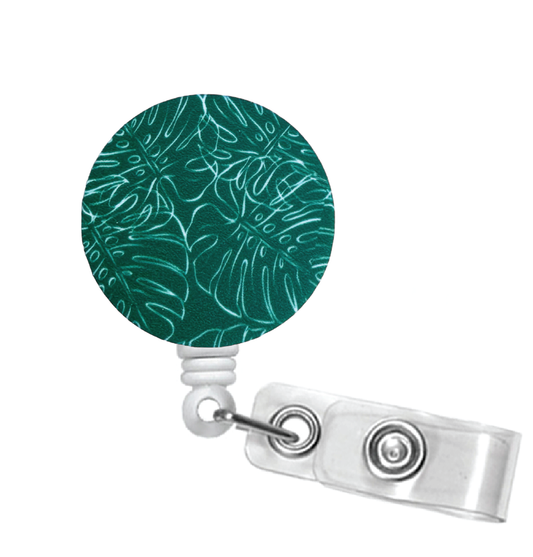 Green Monstera Badge Reel