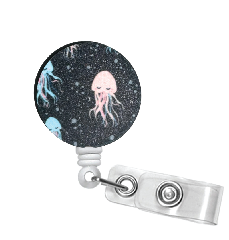 Sleeping Octopus Badge Reel